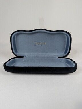 Gucci Clamshell Sunglasses Case Black Velvet Blue OS Unisex Accessories